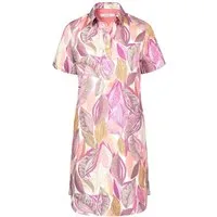 bianca Hemdblusenkleid ANINA mit modernem mehrfarbigen Druck in Trendfarben