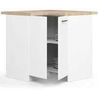 Raumhirsch Furniture Unterschrank Moderner Küchenunterschrank - Platzsparender Eckschrank - Küchenmodul (viele Farbvarianten - Maße 90 - 85 - 46 cm) 2 Türen, moderne Gestaltung, praktischer Stauraum