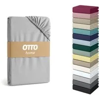 OTTO home Spannbettlaken PHYSALIS Comfort 100% Baumwolle, 150 g/m², Jersey, Gummizug: rundum, (2 Stück), Bettlaken bis 20 cm Matratzenhöhe, weich, bügelfrei, optimaler Sitz