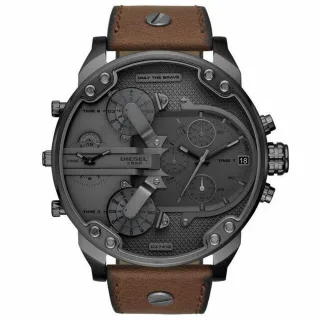 Diesel DZ7413 Mr. Daddy 2.0 Chronograph Braunes Leder Herrenuhr