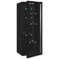 exquisit Getränkekühlschrank GKS240-GT-160C schwarz, 140 cm hoch, 54 cm breit, Alles auf einen Blick dank Isolierglastür zudem sehr energieeffizient