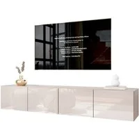 yourhouse24 Lowboard NOISY 200 cm TV-Schrank hängend mit LED & Push-to-Open (2x100 cm)
