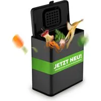 equipps Biomülleimer Biomülleimer mit Geruchsfilter 6L, Komposteimer Küche für Biomüll, mit Aktivkohlefilter, Schwingdeckel