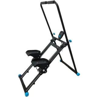 [EU Direct] Bominfit Foldable Stair Climber Stepper Machine Vertical Climber Exercise Stepper with LCD Monitor & Adjusta