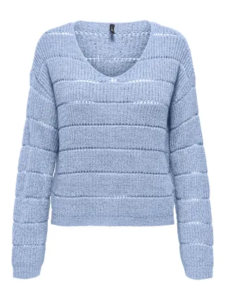 ONLY - ONLPAMELA LS V-NECK PULLOVER CC KNT - Gr. - M