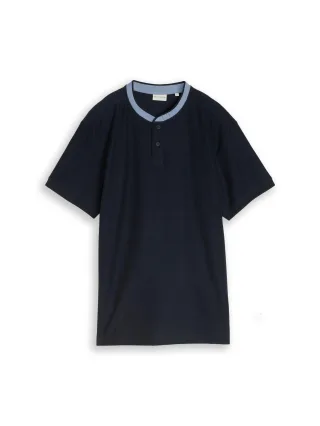 Tom Tailor - Poloshirt mit Stehkragen sky captain blue - Gr. - XXXL