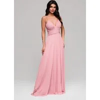 OMBRE Abendkleid Elegantes Maxikleid mit Faltenrock