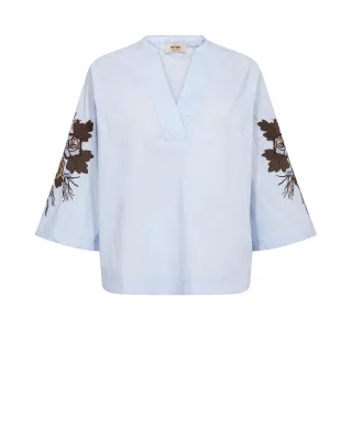 MOS MOSH - MMAleysa Popli Blouse skyway - Gr. - XL