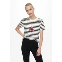 ONLY Kurzarmshirt ONLKITA S/S TEE JRS NOOS Baumwolle, regular fit