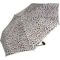 Knirps® Taschenregenschirm Slim Duomatic, leicht kompakt mit Auf-Zu-Automatik, auffälliges Design für Damen - Jaguar apricot