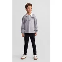 MINOTI Poloshirt Poloshirt mit Print und Kragen in Kontrastfarbe (2y-14y) weißer Kragen
