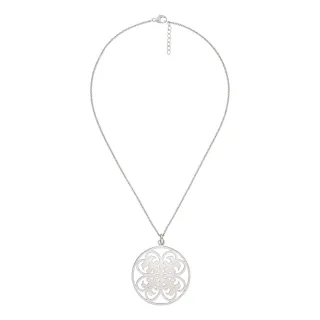 Orphelia Damen Kette aus 925er Sterlingsilber mit Anhänger - Silber ZH-6035