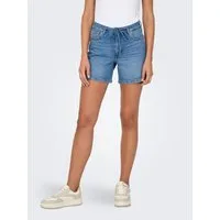 ONLY Jeansshorts ONLGIANNA MW BELTED SHORTS AZG DNM NOOS Baumwollmischung, regular fit, Regular Waist