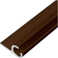 LYSEL® U-Laufschiene Kederschiene Kederleiste Aluminium grau schwarz beige braun 0° 45° 90°, (1-tlg), 1000 x 14 x 29 mm [L x B x H] - Alu braun 45 Grad