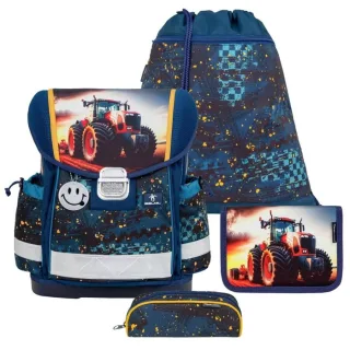 Belmil Schulranzen Set Jungen Tractron (Motiv: Trekker) "Classy", ab 1.Klasse Grundschule