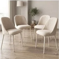Guyii Esszimmerstuhl 4er Set, Polsterstuhl, Wohnzimmerstuhl, Küchenstuhl (4 St), Stabil, pflegeleicht & stilvoll für Esszimmer, Küche & Wohnzimmer