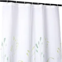 ANRO Duschvorhang FASTY Gras Anti-Schimmel Polyester Badezimmervorhang Bad-Stoff Breite 120 cm (Packung, 1-tlg., Duschvorhang inkl. Aufhängeringe), robuster Vorhang Stangenaufhängung 120x200cm Naturmotiv Grün