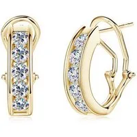 ROUGEMONT Paar Creolen Moissanit Damen Creolen mit Echtheitszertifikat 925 Sterling Silber, Echtschmuck mit Echtheitszertifikat