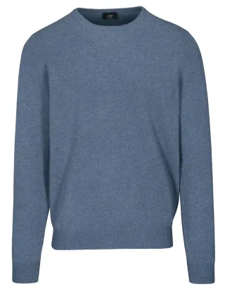 COMMANDER Finest Clothing - Rdh.-Pullover Basic, uni dark denim - Gr. - M