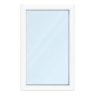 Fenster 75x120 cm, Kunststoff Profil aluplast IDEAL® 4000, Weiß, 750x1200 mm, einteilig festverglast, 2-fach Verglasung, individuell konfigurieren