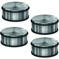BASI Bodentürstopper Türpuffer, Türstopper (Packung, 4 St), 4er Set, Edelstahl mit Gummi-Schutz, extra schwer, rutschfest, 1 kg