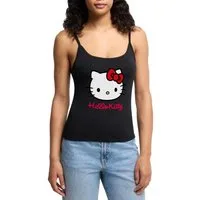 Spreadshirt Spaghettitop Hello Kitty Klassisch Mit Schriftzug Premium Organic Spaghetti Top Dam (1-tlg)