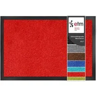 Floordirekt Fußmatte Monochrom, Rutschfeste Schmutzfangmatte Indoor, 30°C Maschinenwaschbar, Rechteckig, Höhe: 7 mm, Geeignet für Trockner & Fußbodenheizungen, UV-Beständig, Antistatisch