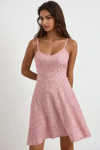 Blumendruck Mini-Kleid