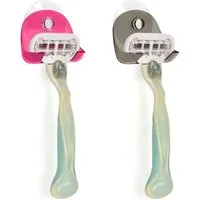 kwmobile Rasier-Set 2x Saugnapf Halterung für Rasierer, 2-tlg., für Glas und Fliesen - Nassrasierer Saugnapf Halter Set - Wand Haken