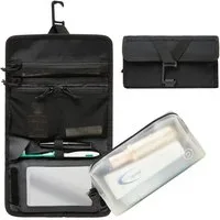 TRAVEL DUDE Kulturbeutel Faltbare Kulturtasche mit transparenter Kosmetiktaschen, Faltbar und Hängend