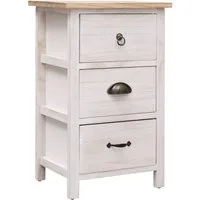 vidaXL Kommode Beistellschrank 35x25x57 cm Massivholz Paulownia (1 St)