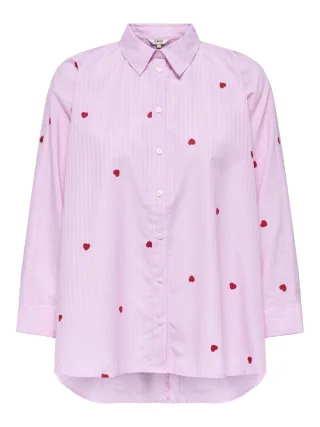 ONLY - ONLNEW LINA GRACE STR EMB SHIRT NOOS WVN Lilac Sachet - Gr. - S