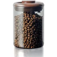 SURFOU Kaffeedose Kaffeedose Glas 900ml Luftdicht mit Ventil für Kaffeebohnen Braun, Glas, (1200 ml Fassungsvermögen, Vorratsdosen mit Deckel Luftdicht, Vorratsdosen, Vorratsdosen Glas mit Deckel, KaffeedoseLuftdicht, Braune Kaffeedose aus Borosilika