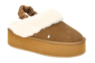 EMU W13137 CHES HARTZ Damen Pantoletten Chestnut Lammfell Echtleder flexibel