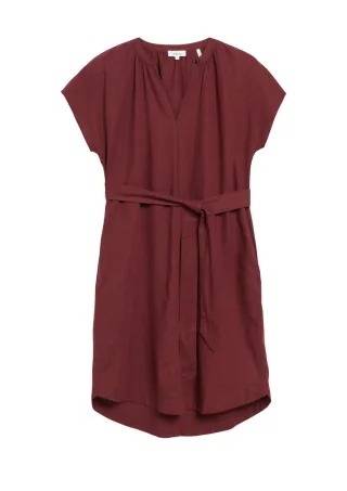 s.Oliver Red Label - Leinenmix-Kleid mit Eingrifftaschen rot - Gr. - 46