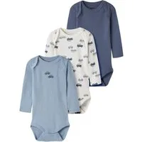 Name It Langarmbody NBMBODY 3P LS CAR NOOS (Packung, 3-tlg) Baumwolle