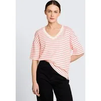 TOM TAILOR T-Shirt T-Shirt Oversize T-Shirt mit Streifenmuster