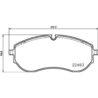Hella Bremsbel?ge vorne MAN Tge VW Crafter Grand 2,0 8DB355039-521