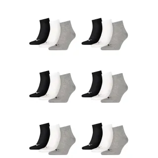 18 Paar Puma Unisex Quarter Socken Sneaker Gr. 35 - 49  für Damen Herren Füßling...