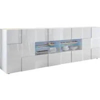 Home affaire Sideboard Dama Breite 241, Kommode 2 Türen u. 4 Schubkästen, Anrichte, Front in 3D-Optik, viel Stauraum, verschiedene Farben