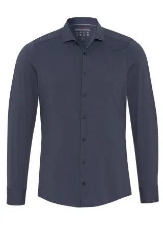pure - PURE- Functional Hemd Langarm blau - Gr. - 45