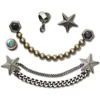 Crocs Schuhanstecker Jibbitz™ Punk Gunmetal (Set, 5-tlg., Kein Spielzeug. Nicht für Kinder unter 3 Jahren geeignet), Charm, Anstecker für Crocs Schuhe