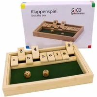 GICO Spielesammlung Shut the Box 9er - das tolle Würfelspiel aus Holz - 7954