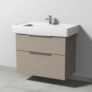 Sanipa 3way Waschtischunterbau zu Laufen Pro A Waschtisch mit 2 Auszügen, Sandgrau-Matt UF75867