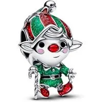 Pandora Charm-Einhänger Charm Weihnachtswichtel Glitzer Emaille Silber 794294C01