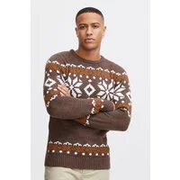 !Solid Strickpullover SDNorwig Strickpullover im Norweger-Look