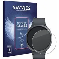 Savvies Displayschutzglas Schutzglas für Samsung Galaxy Watch 8 (44 mm), 3 Stück, Displayschutz 9H Glas Klar Transparent