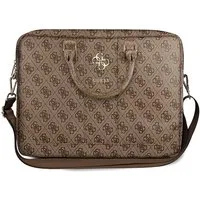 Guess Laptoptasche Businesstasche Aktentasche (Spar-Set, 1-tlg), Kofferriemen, Saffiano-Optik, goldfarbenes 4G-Logo
