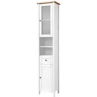 welltime Hochschrank Sylt Badmöbel im Landhaus-Stil, Breite 40 cm, aus Massivholz