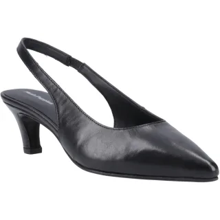 Hush Puppies Nahla Leder Damen Schwarze Spitz Zehen Slingback Schuhe